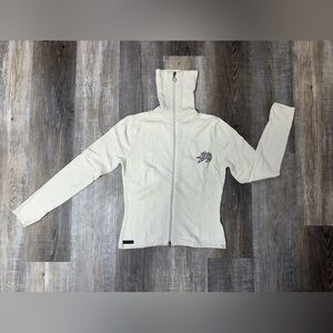Harley Davidson Cream Zip-Up Sweater Jacket